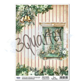 3 Quarter Design Pine Festivities Rice Paper