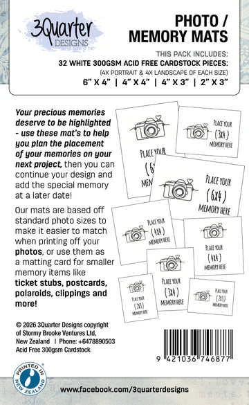 3 Quarter Design Photo Memory Mats
