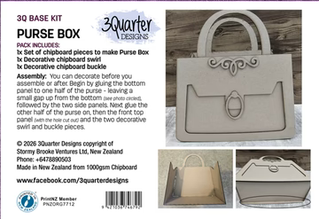 3 Quarter Design Base Kit, Purse Box