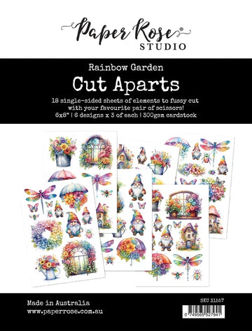 Paper Rose Cut Aparts Rainbow Garden