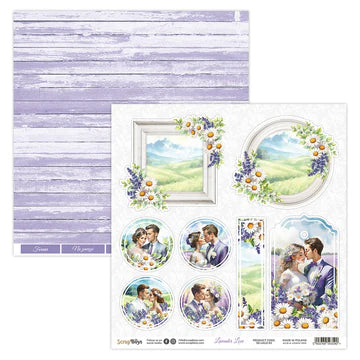 Scrap Boy's  Lavender & Love 12x12 Single Sheet