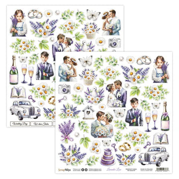 Scrap Boy's Lavender & Love 12x12 Single Sheet