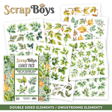 Scrapboys Pop Up Paper Pad, Leaves