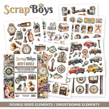 Scrapboys Mens World Pop Up Paper Pad