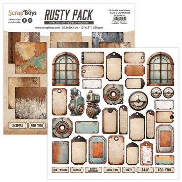 Scrapboys 12x12 Rusty Pack