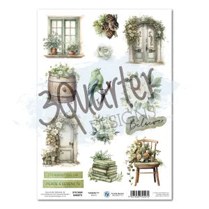 3Quarter Design Sage Sticker Sheet