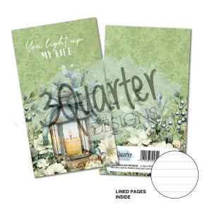 3 Quarter Design Sage Candlelight Mini Notebook