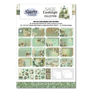 3Quarter Design Sage Candlelight Collection Cards