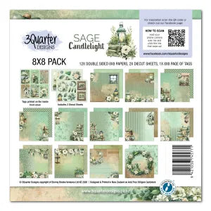 3 Quarter Design Sage Candlelight 8x8 Collection