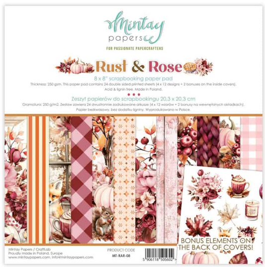 Mintay Rust & Rose 8x8 Paper Collection