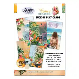 3 Quarter Design Tropic Excursion Tuck n Play Cards