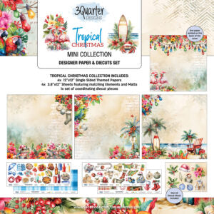 3 Quarter Design Tropical Christmas Mini Tuck & Play Cards