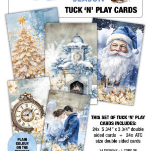 3 Quarter Design Snowflake Season Tuck & Play Cards