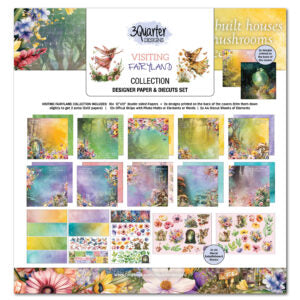 3 Quarter Design Visiting Fairyland 12x12 Paper Collection
