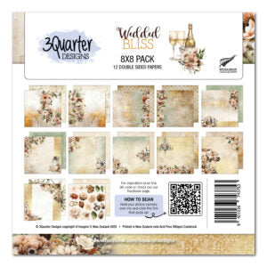 3 Quarter Design 8x8  Wedded Bliss Paper Collection