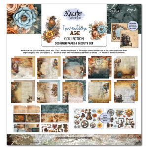 3 Quarter Design Invention Age Paper Collection 12x12