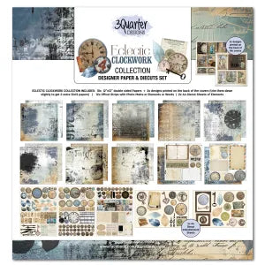 3 Quarter Design Electic Clockwork 12x12 Paper Collection