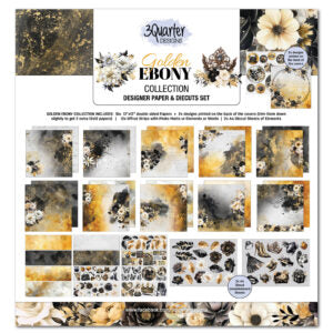 3 Quarter Design Golden Ebony 12x12 Paper Collection
