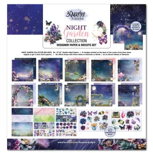 3 Quarter Design Night Garden 12x12 Paper Collection