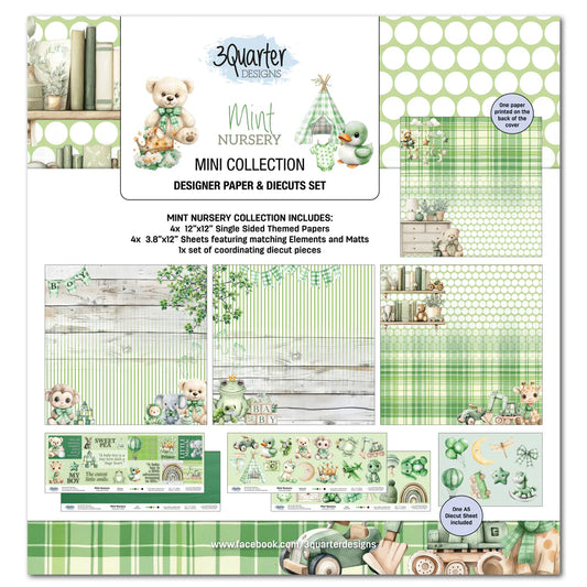 3 Quarter Design Mint Nursery Mini Collection