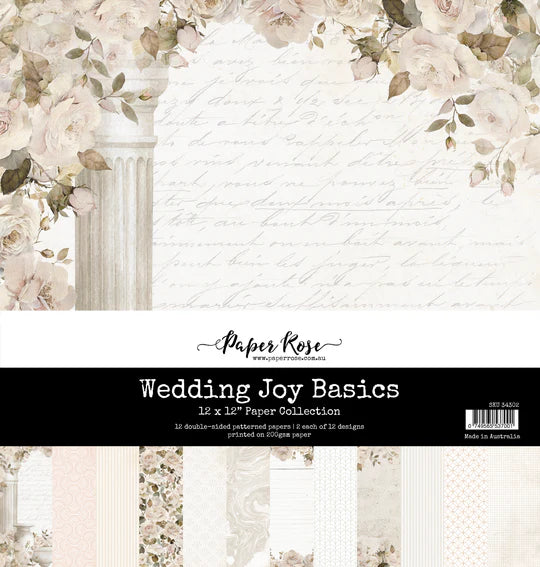 Paper Rose Wedding Joy Basics 12x12 Paper Collection