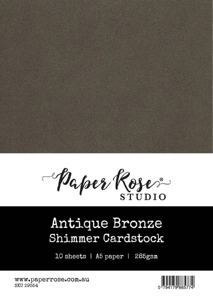 Paper Rose Shimmer Cardstock A5