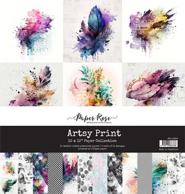Paper Rose Artsy Print Paper Collection 12x12