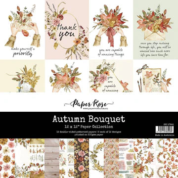 Paper Rose Autumn Bouquet Paper Collection 12x12