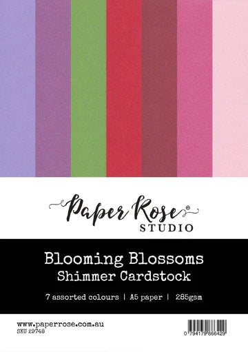 Paper Rose Shimmer Cardstock, Assorted Colours