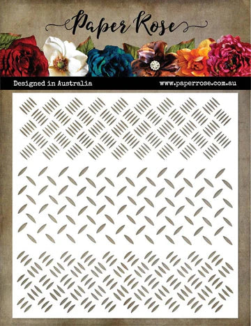 Paper Rose Stencil Checker Plate