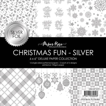 Paper Rose Christmas Fun - Silver 6x6