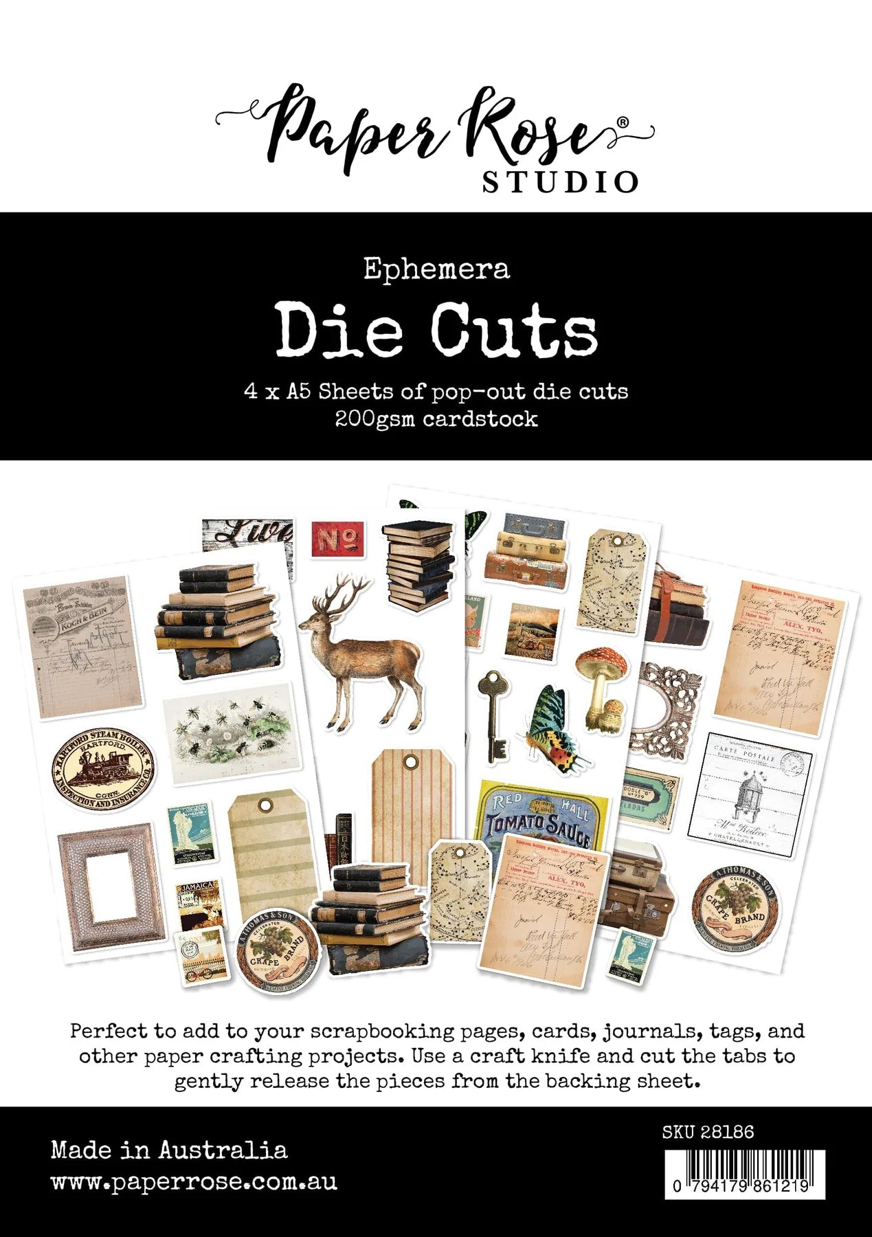 Paper Rose Die Cuts Ephemera