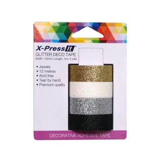 X-Press It Deco Glitter Tape - Jewels