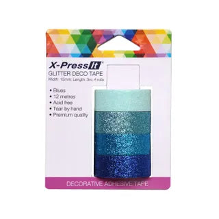 X-Press It Glitter Deco Tape Blues