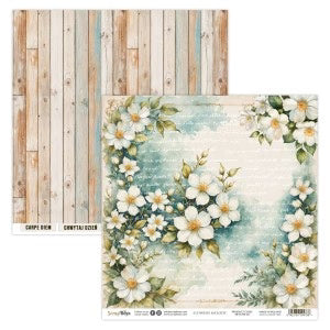 Scrap Boys Flowers Melody 12x12 Single Sheet Paper
