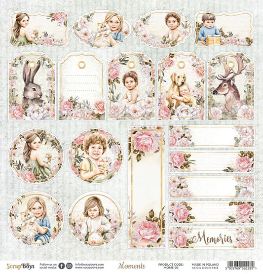 Scrap Boys Moments 12x12 Single Sheets