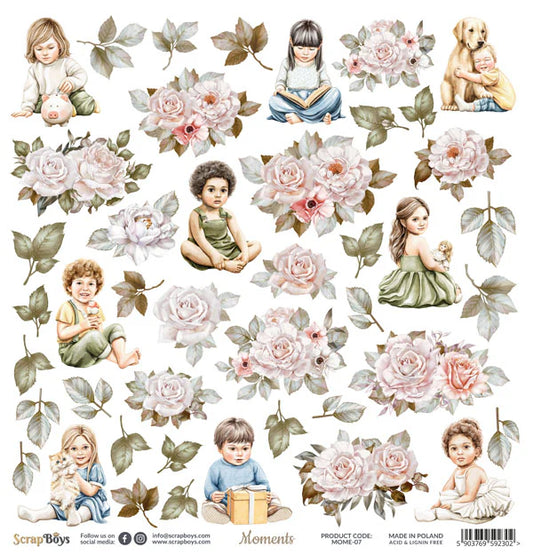 Scrap Boys Moments 12x12 Single Sheets