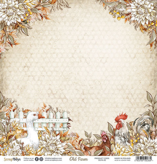 Scrap Boys Old Farm 12x12 Single Sheet