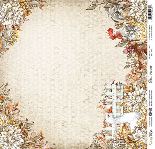 Scrap Boys Old Farm 12x12 Single Sheets