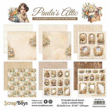 Scrap Boys Paula's Attic 8x8 Paper Collection