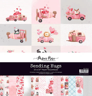 Paper Rose Sending Hugs Paper Collection 12x12