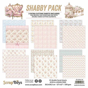 Scrap Boys Shabby Pack 12x12 Paper Collection