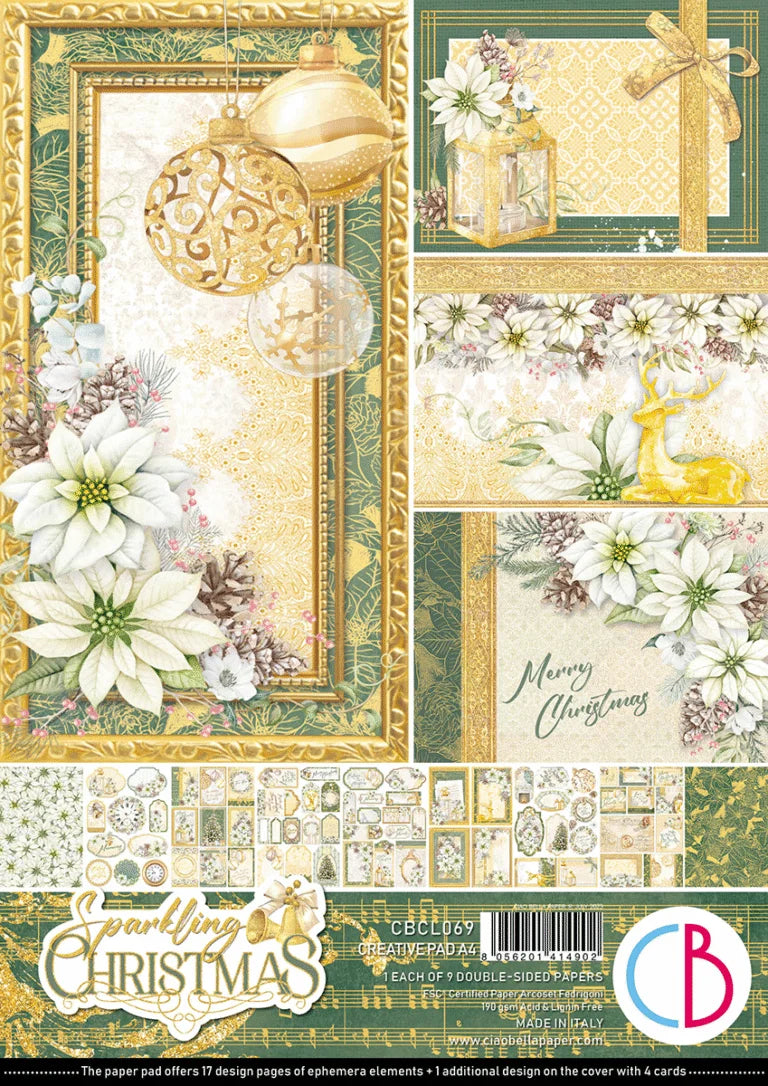 Ciao Bella Sparkling Christmas A4 Creative Pad