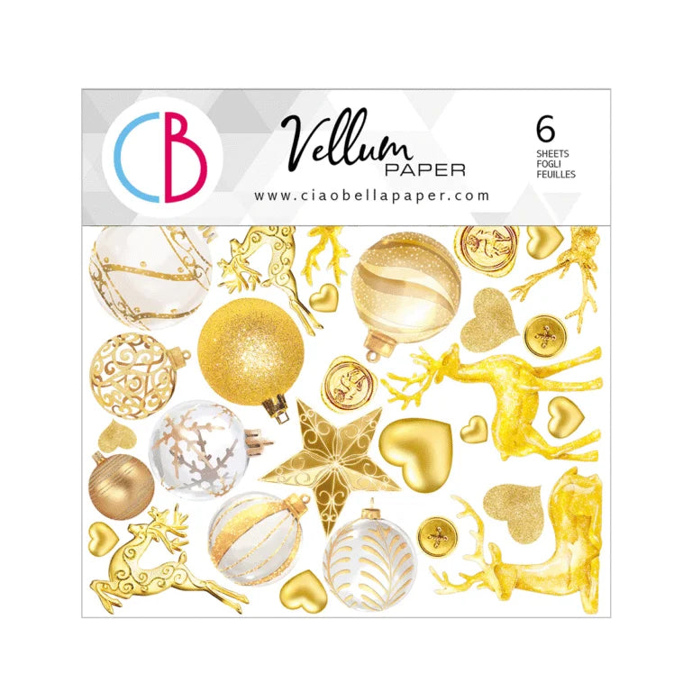 Ciao Bella Sparkling Christmas  6x6 Vellum Paper Elements