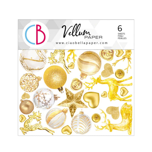 Ciao Bella Sparkling Christmas  6x6 Vellum Paper Elements