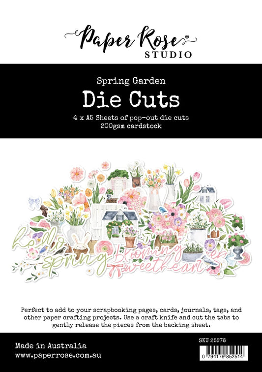 Paper Rose Die Cuts Spring Garden