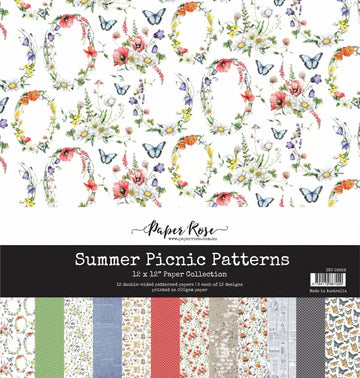 Paper Rose Collection Summer Picnic patterns 12x12