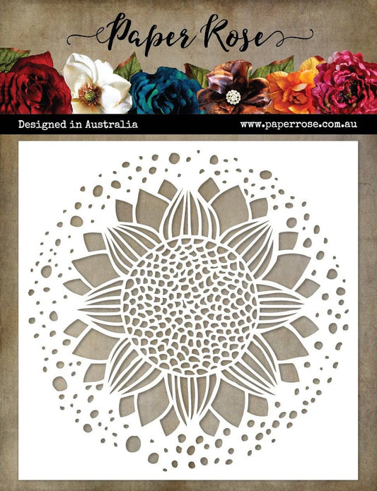 Paper Rose Stencil  Sunflower