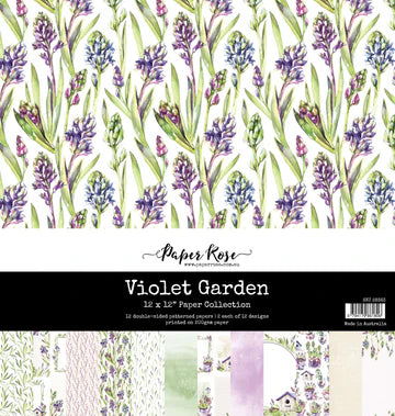 Paper Rose Violet Garden Paper Collection 12x12