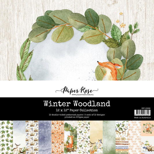 Paper Rose Collection Winter Woodland 12x12